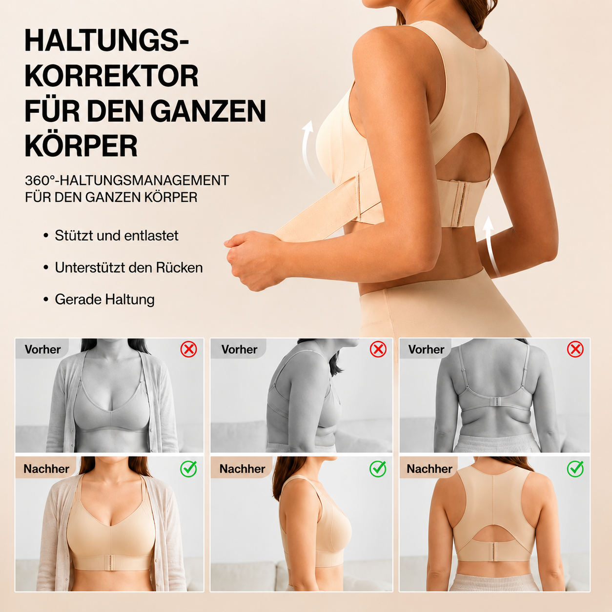 BH zur Korrektur der Körperhaltung
